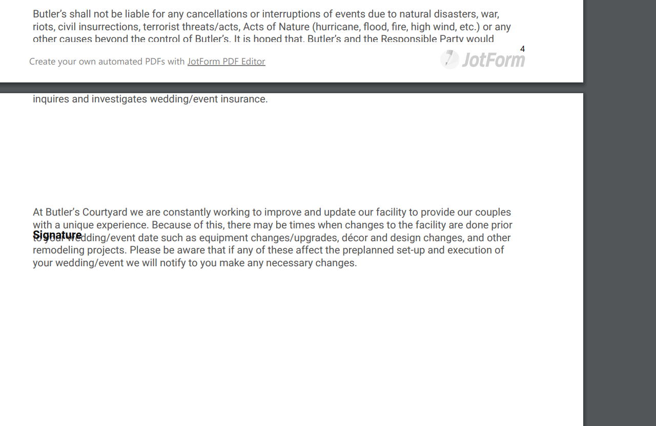How do I fix my document when the signature is overlapping with a text box upon printing? And